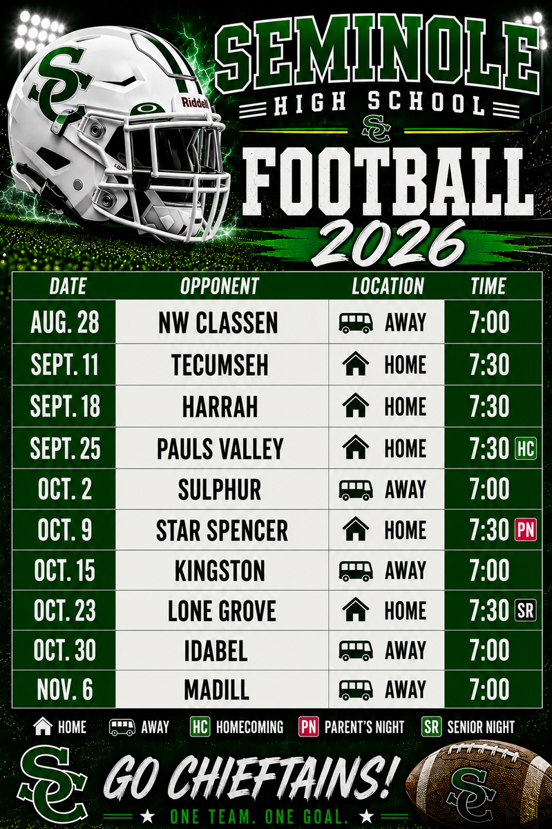 HIGH SCHOOL FOOTBALL SCHEDULE