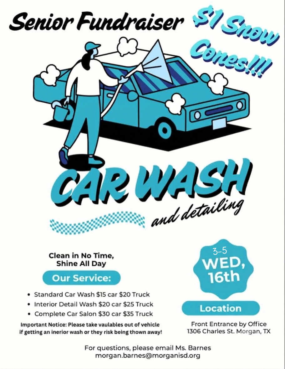 Senior Fundraiser Car Wash! 