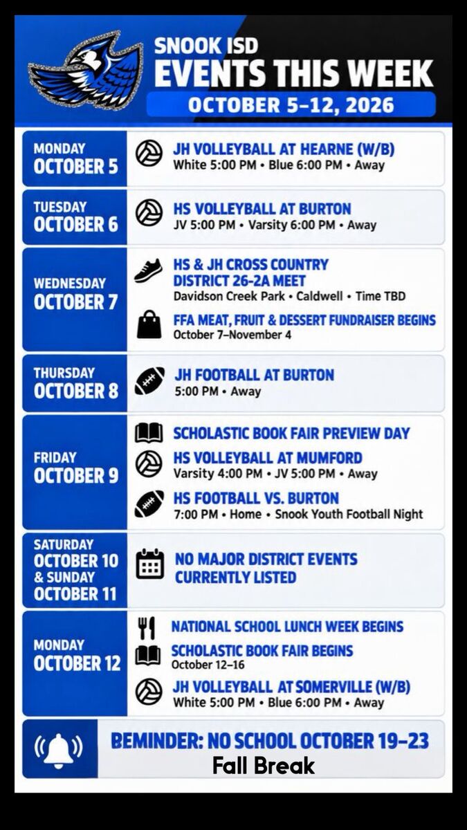 Events this week