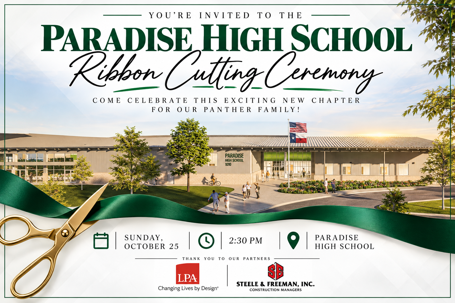 You're Invited! Paradise High School Ribbon Cutting Ceremony