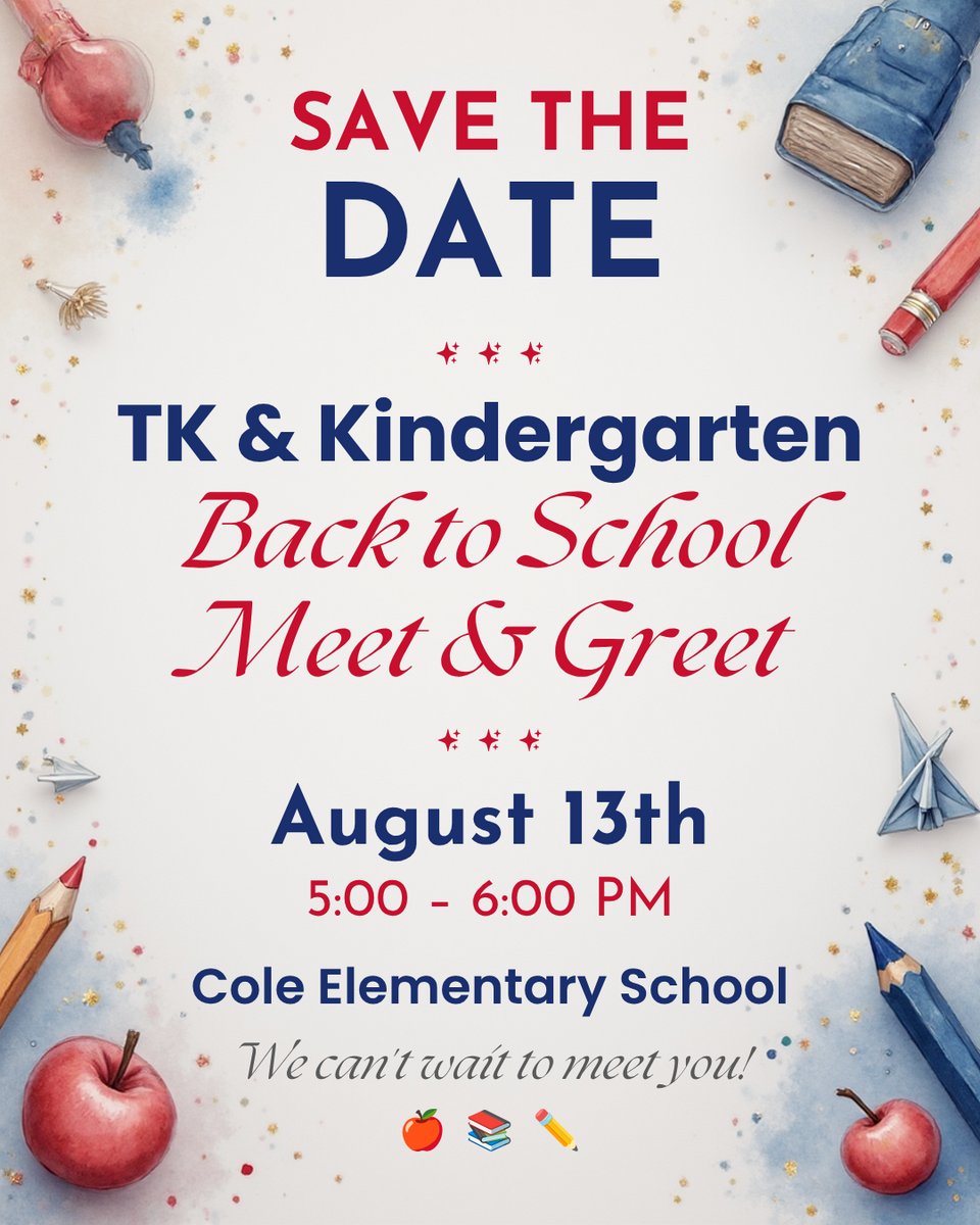 TK and Kinder Meet and Greet 8/13