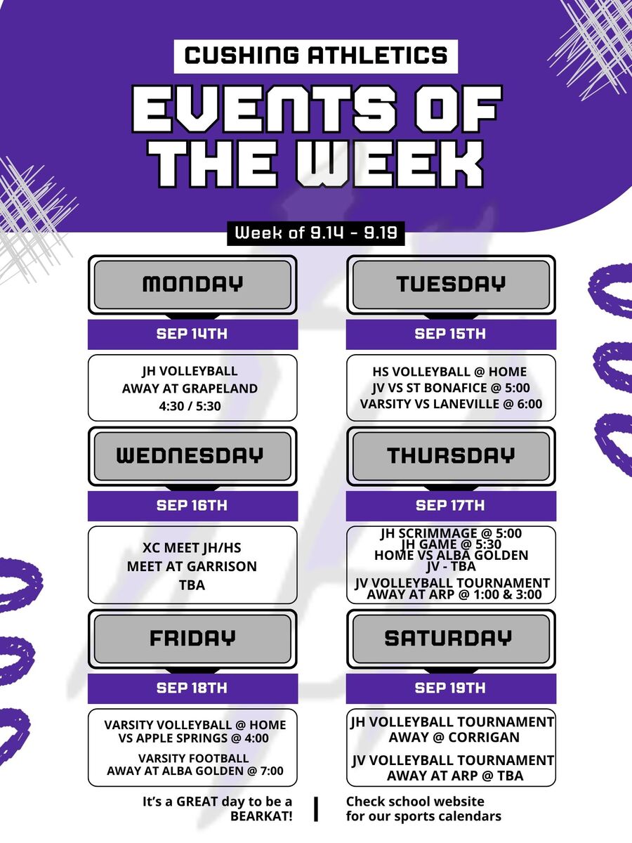 Events of the Week - 9.14 - 9.19