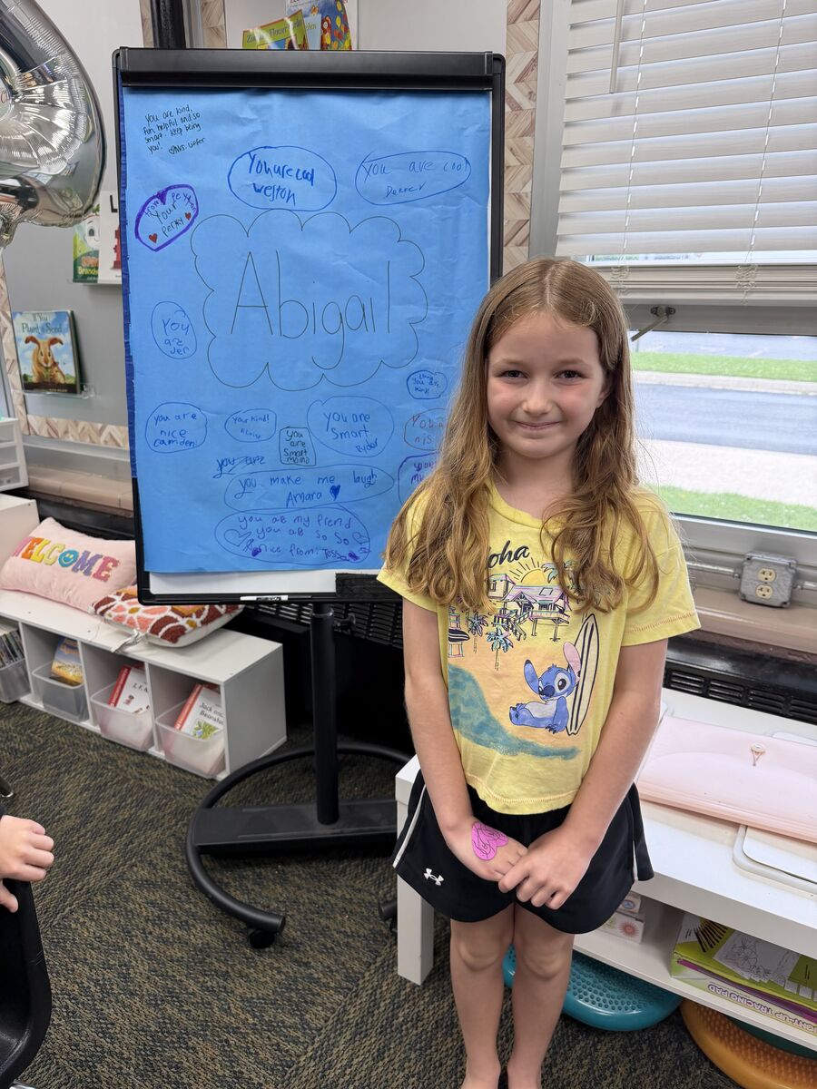 Hey, Hey, it was Abigail’s special day! We loved celebrating you in 2nd Grade!