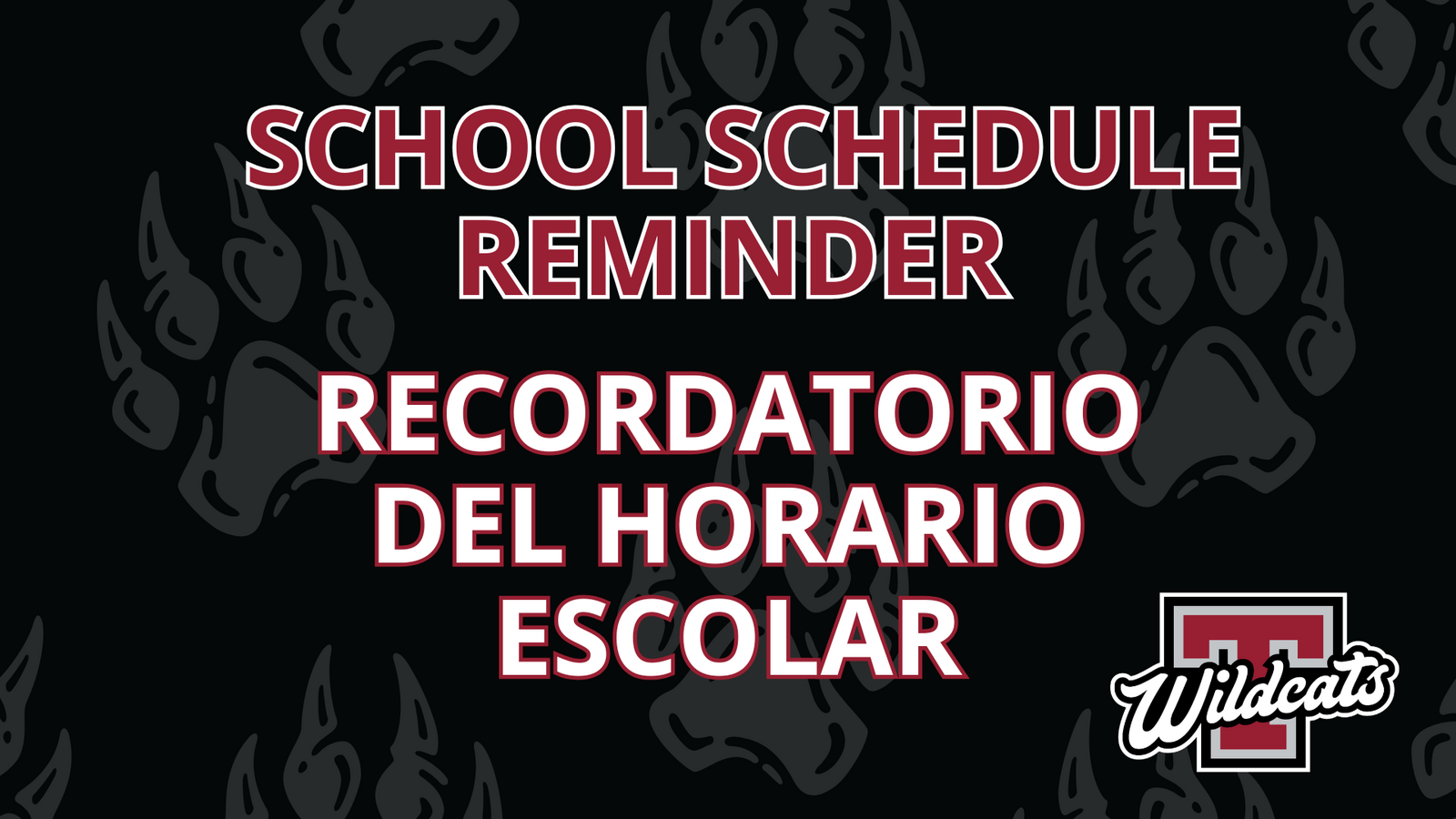 Schedule Reminders | August 17-21, 2026