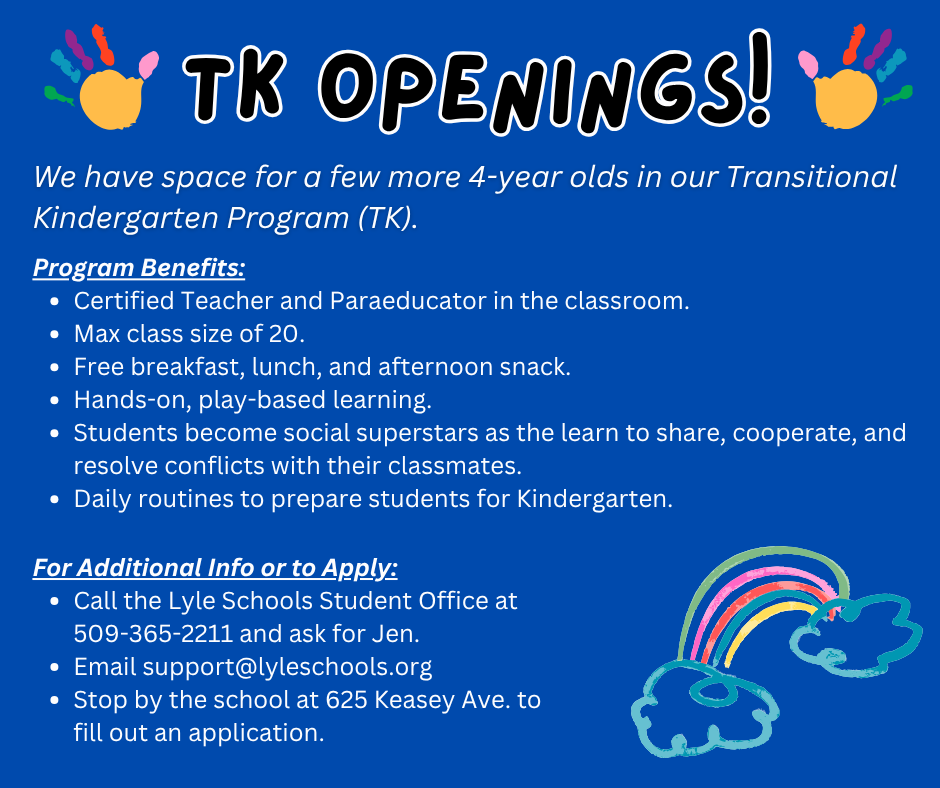 Transitional Kindergarten (TK) Openings