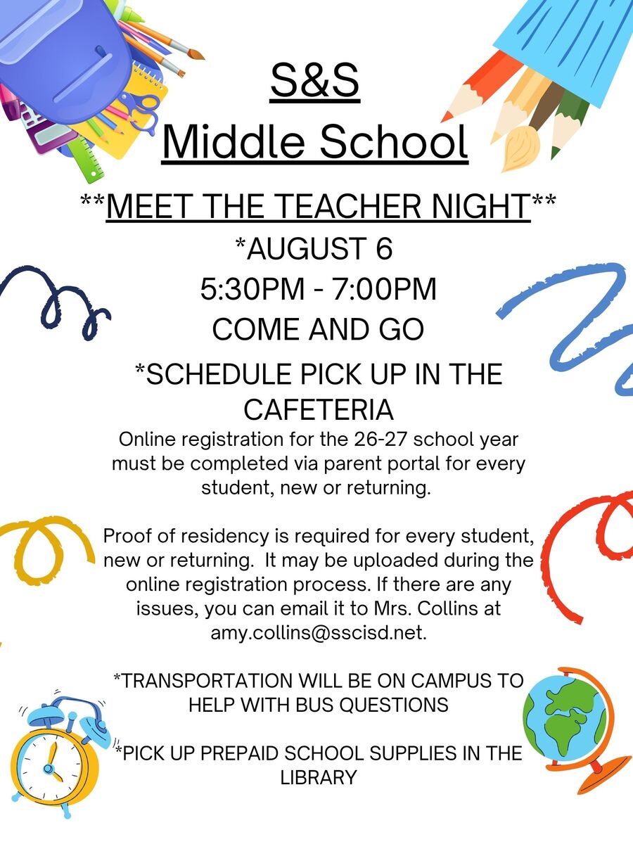 Middle School Meet The Teacher