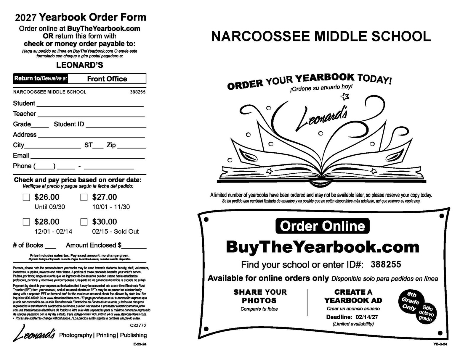 Yearbooks Pre-Sale