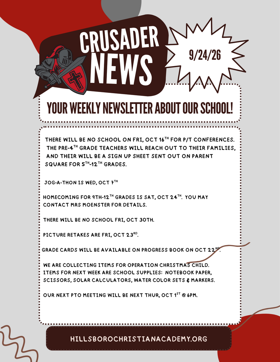 Crusader News 9/24/26