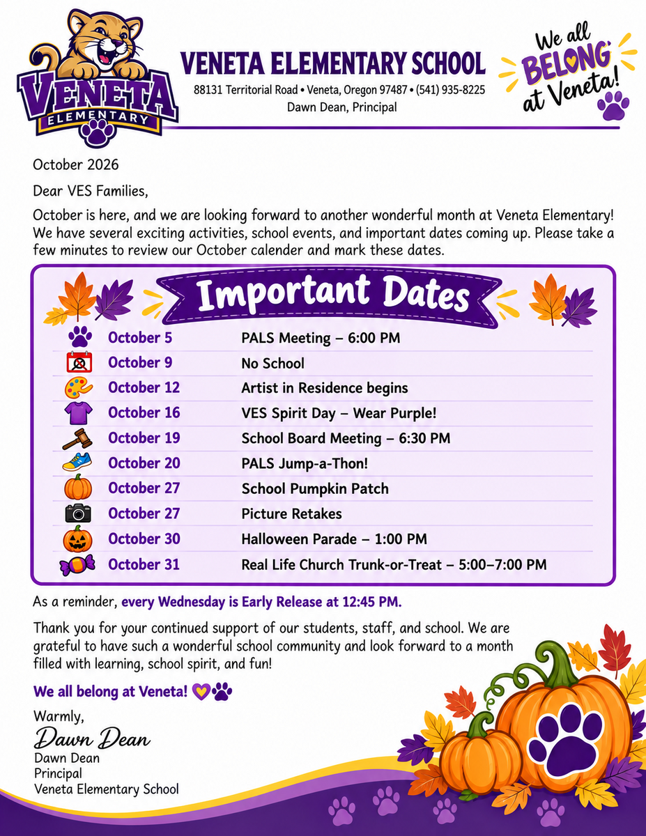 Principal newsletter