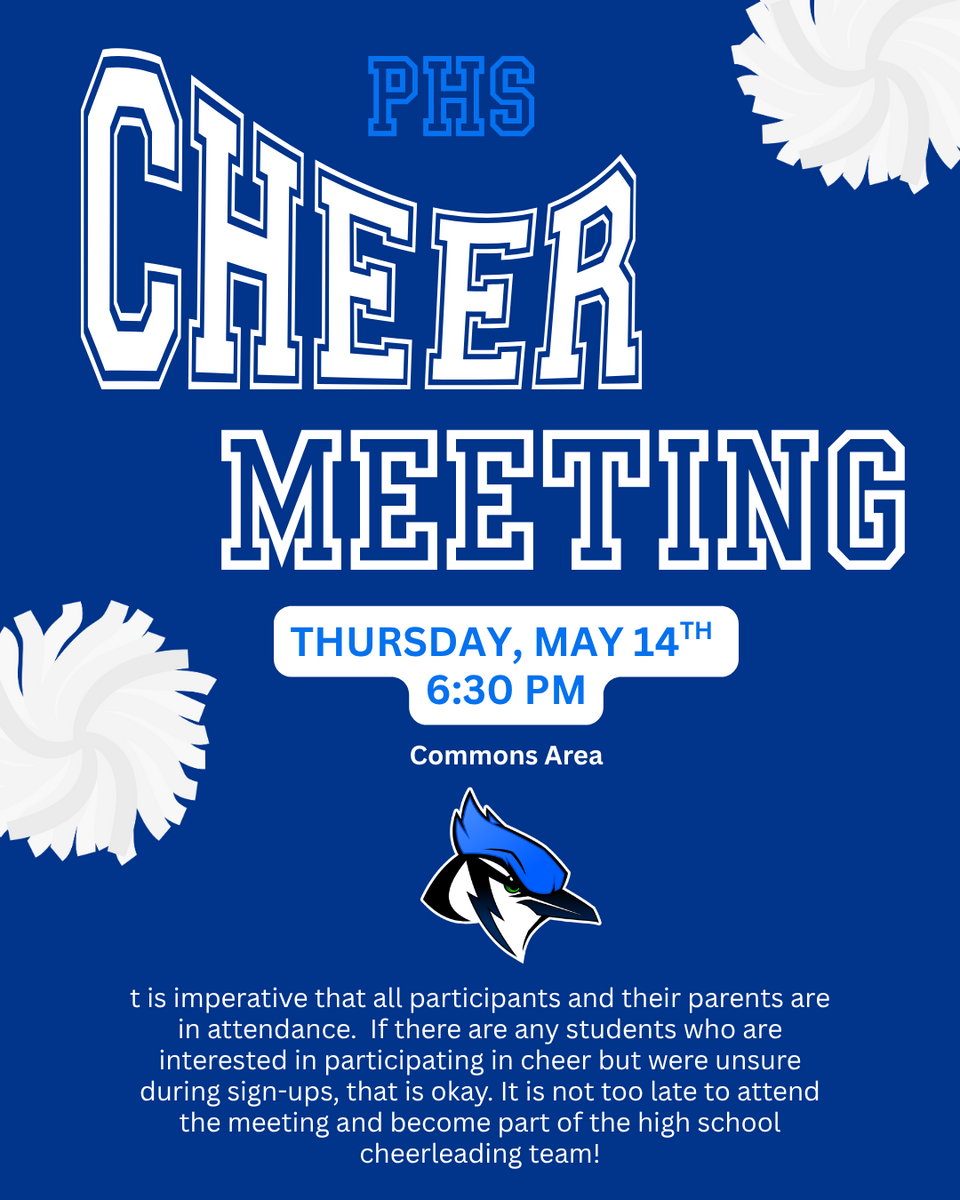 PHS Cheer & Volleyball meetings