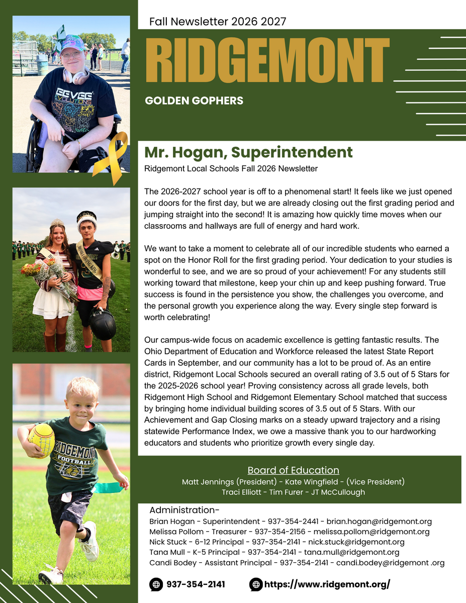 2026 2027 Fall Newsletter