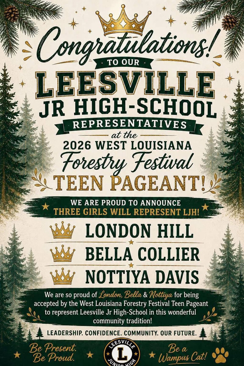 2026 West Louisiana Forestry Festival Teen Pageant