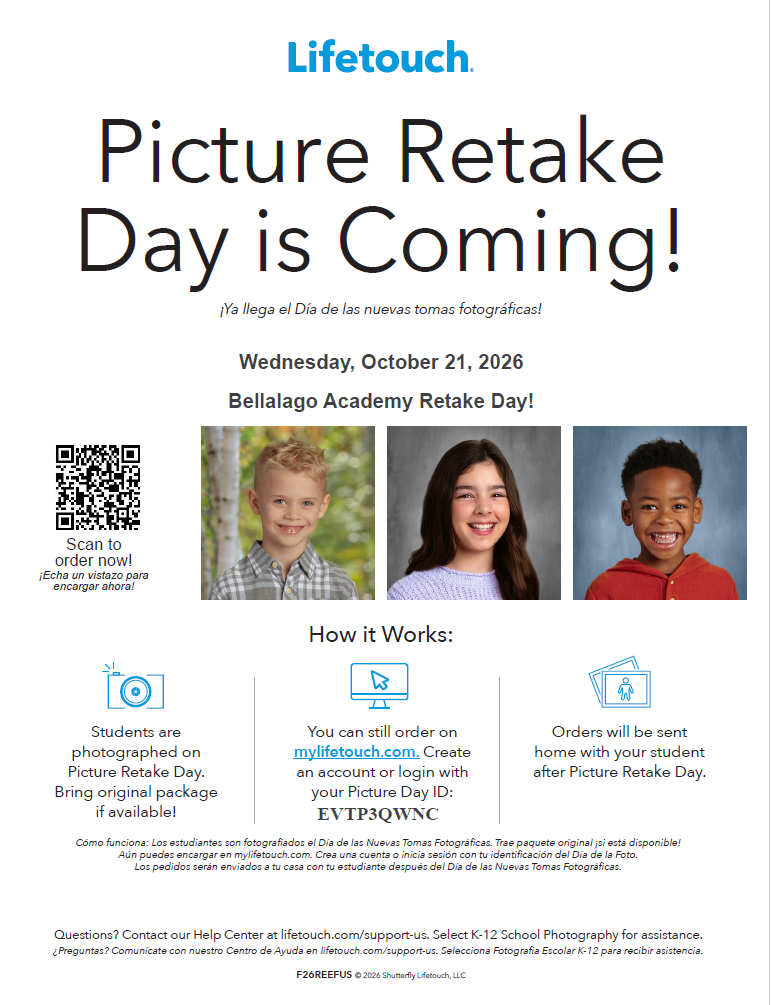 Picture Retake Day is October 21st