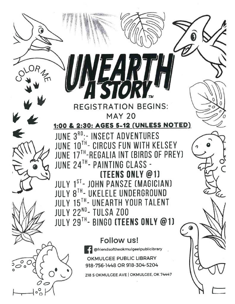 Okmulgee Public Library Summer Activities