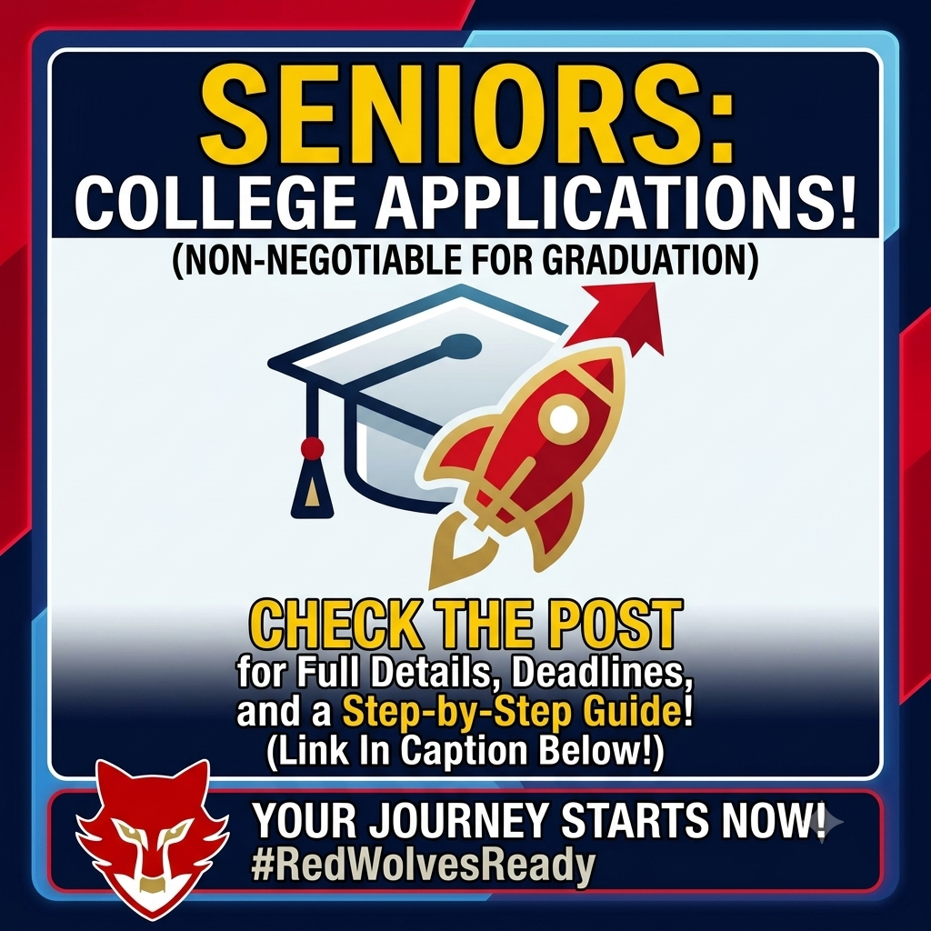 SENIORS: APPLYTEXAS COLLEGE APPLICATION REQUIRED FOR GRADUATION! 🎓