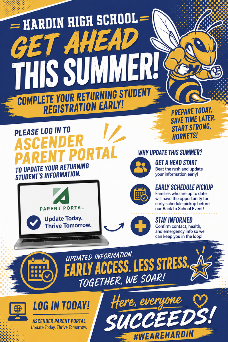 ASCENDER PARENT PORTAL TO UPDATE YOUR RETURNING STUDENT'S INFORMATION.