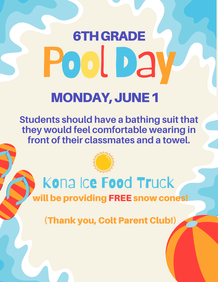 6th Grade Pool Day