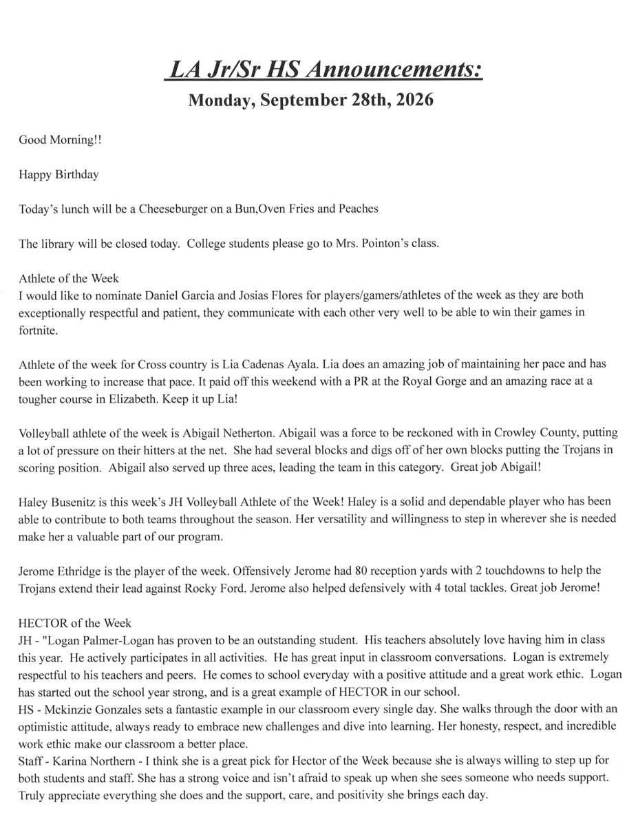9/29 announcements: 