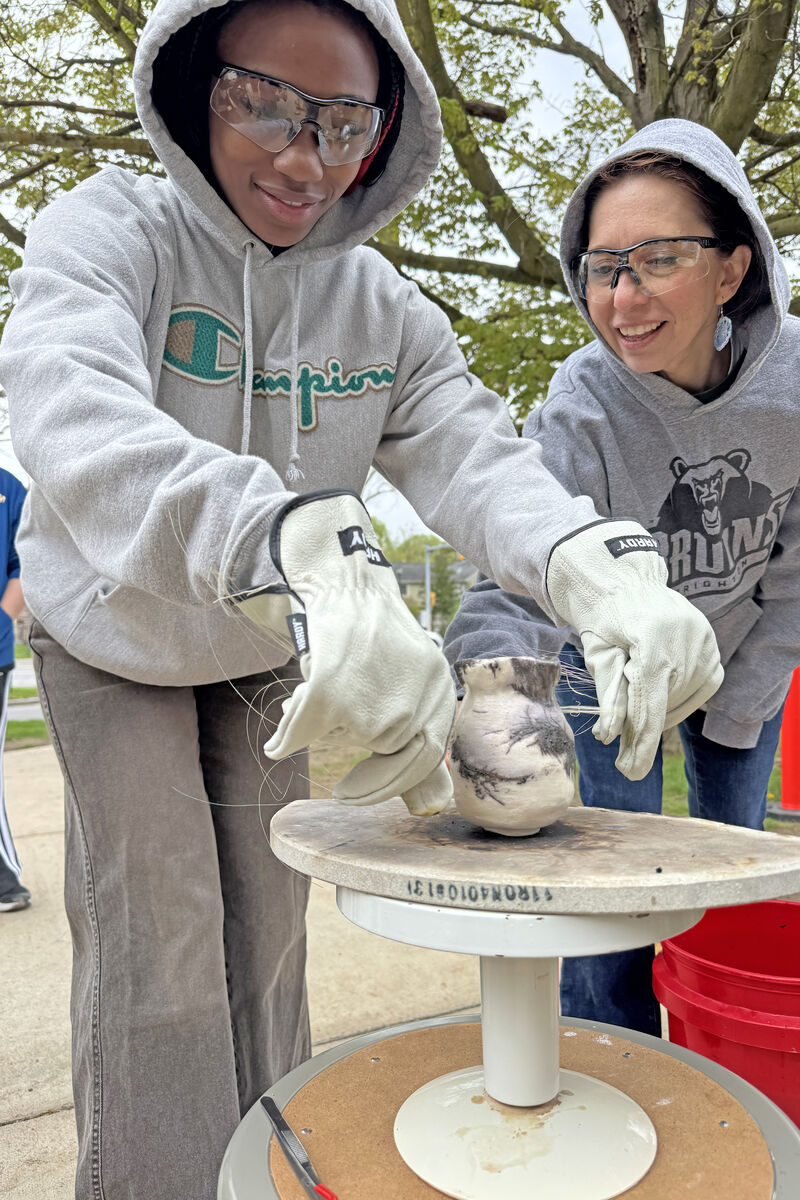BHS Ceramics Students Try Raku and Horse-Hair Techniques