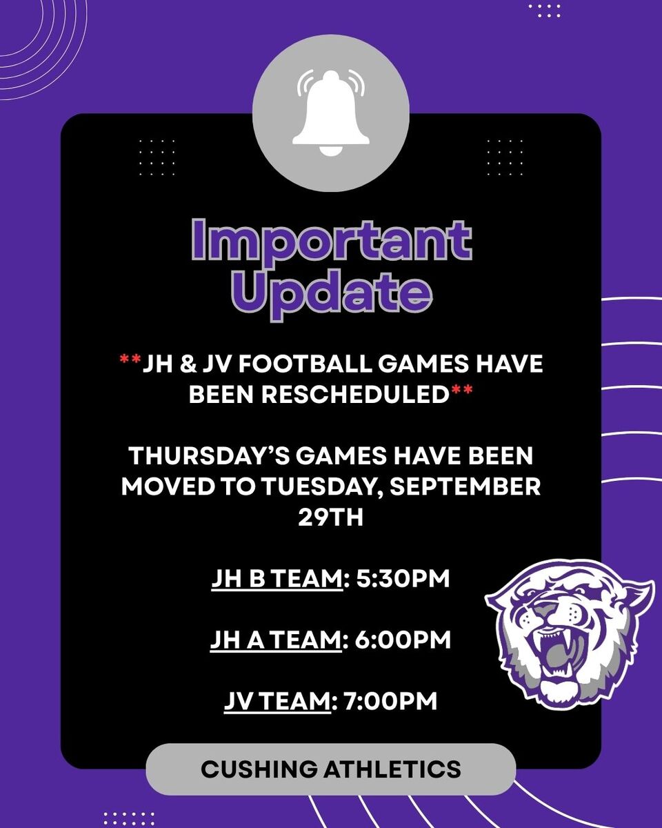 Schedule Update - Football Games