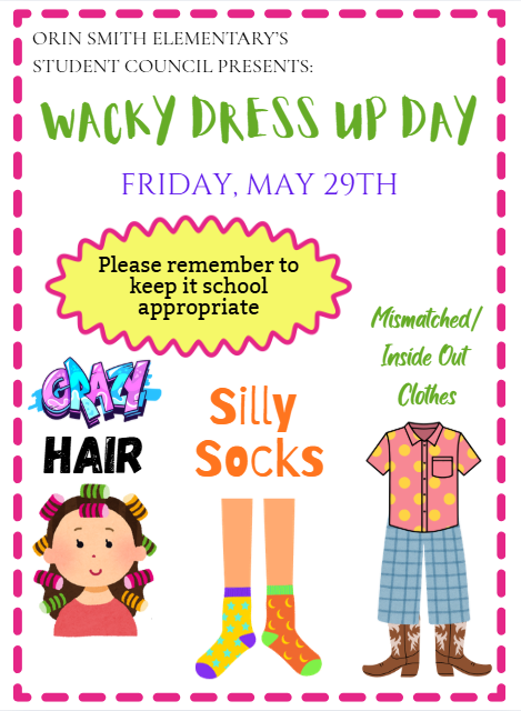Friday- Wacky Dress Up Day at OSE