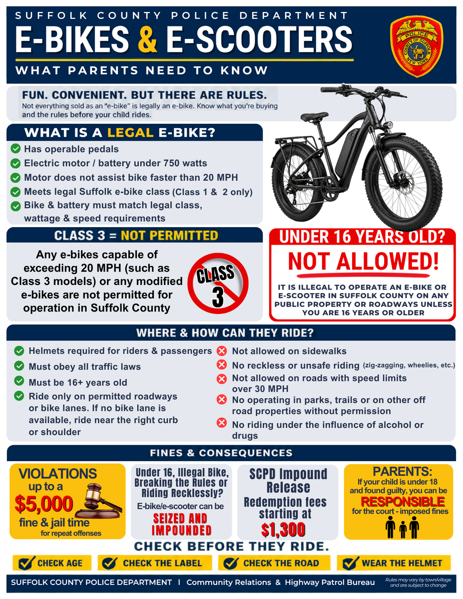 SCPD E-Bike and E-Scooter Safety Flyer 