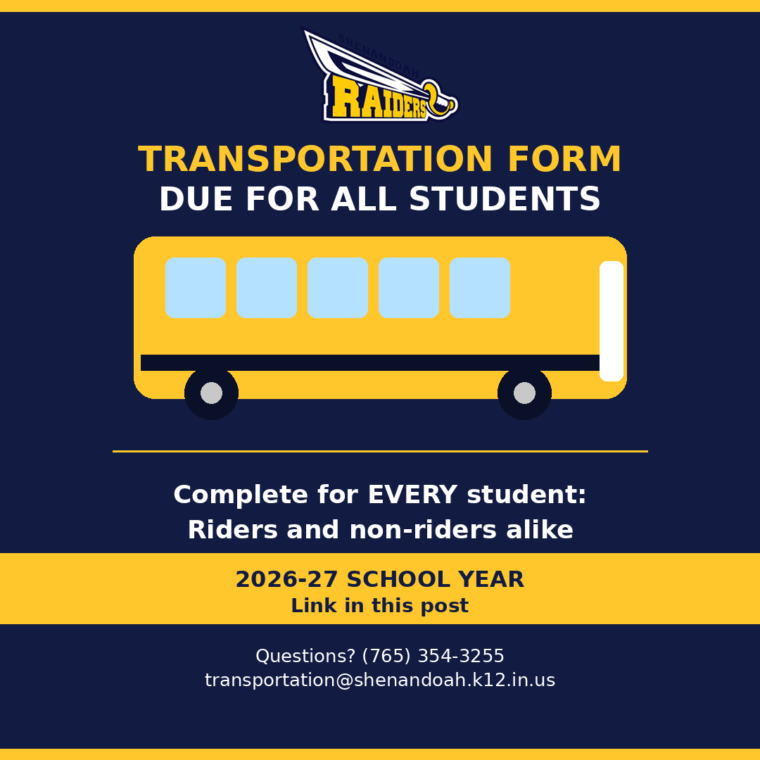 🚌 Transportation Form – Action Needed for All Families
