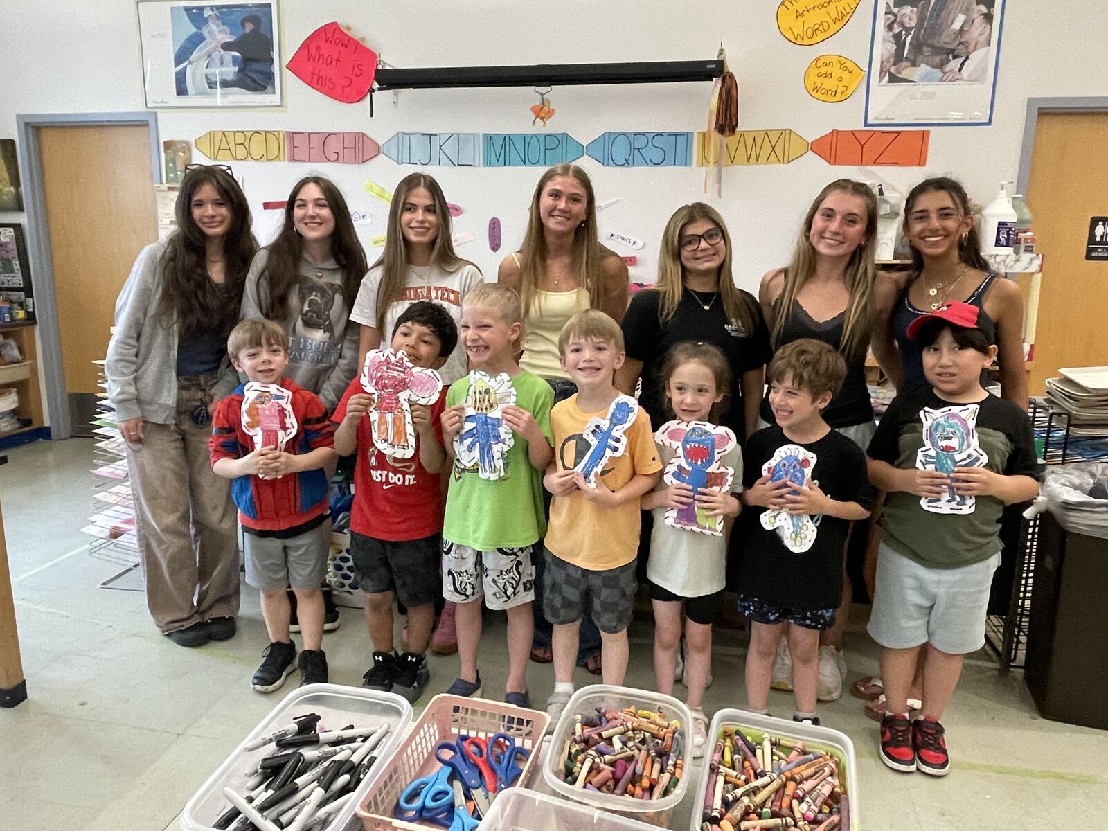 Babylon Elementary and High School Art Students Collaborate on Monster-Themed Art Project