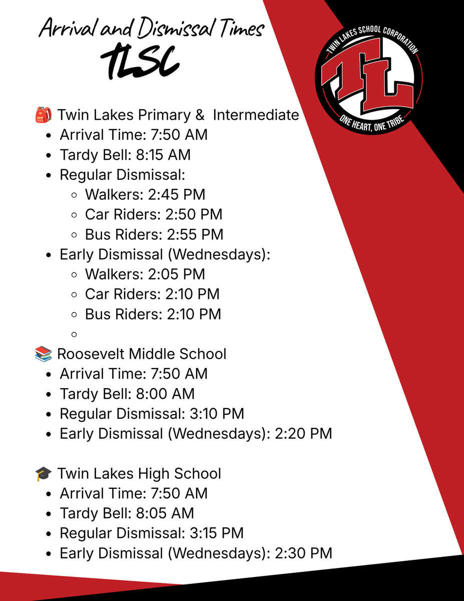 Arrival and Dismissal Times