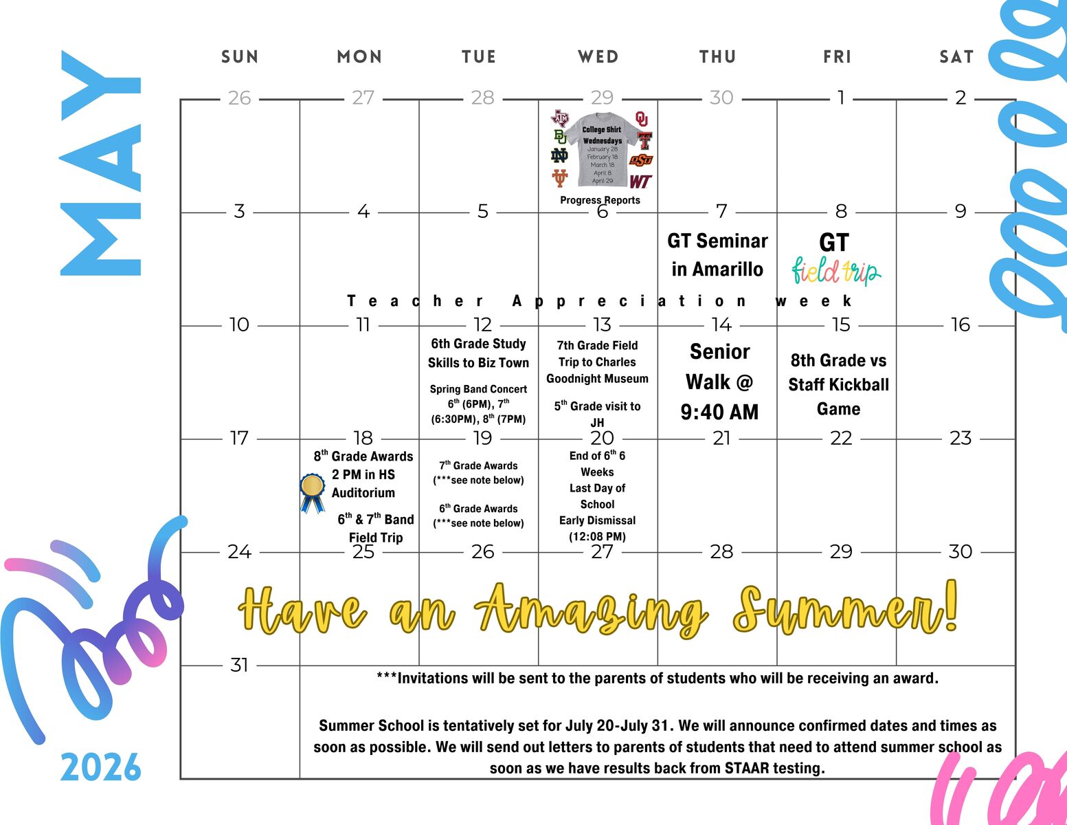 May Calendar