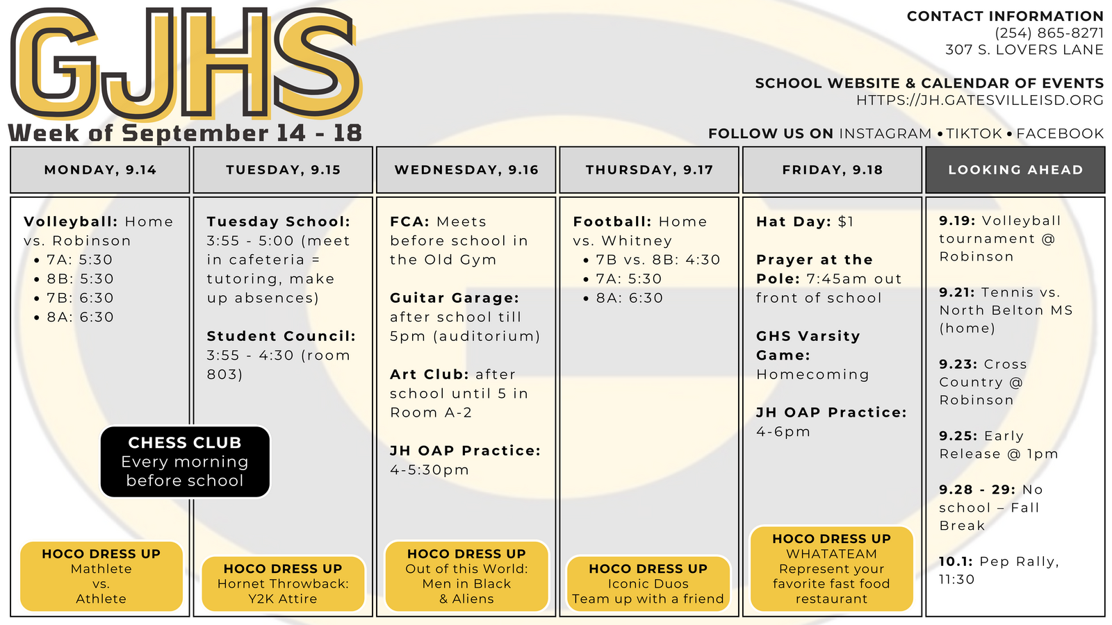 GJH Weekly Information 