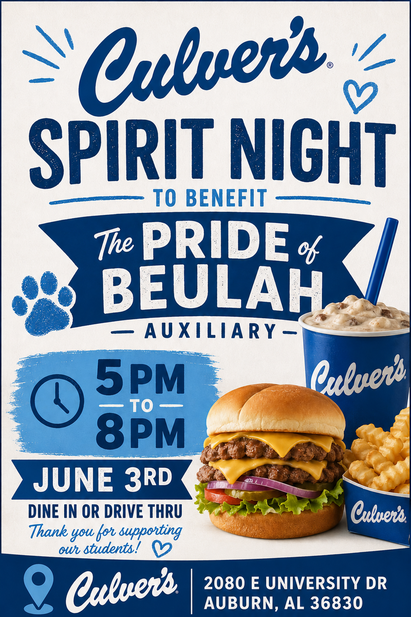 Culver’s Spirit Night TONIGHT!