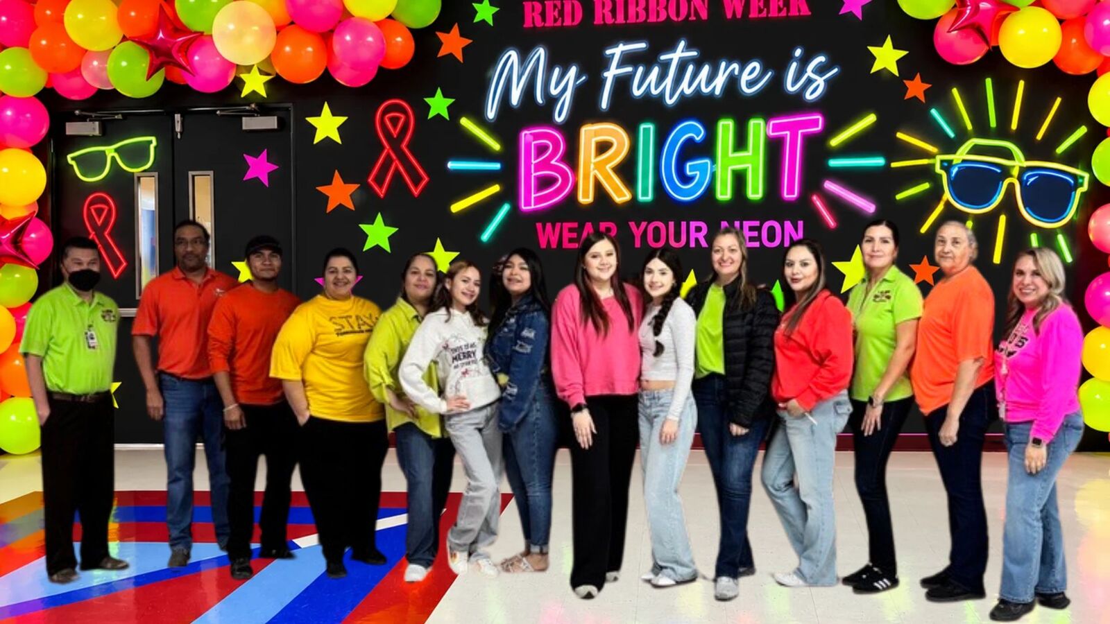 Red Ribbon Week-My Future is Bright" Wear your neon