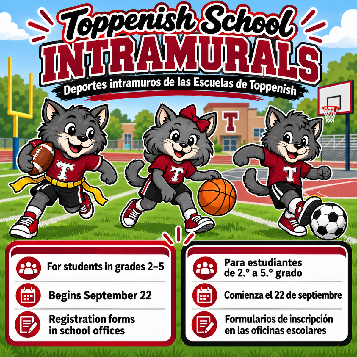  Toppenish School Intramurals Begin September 22!