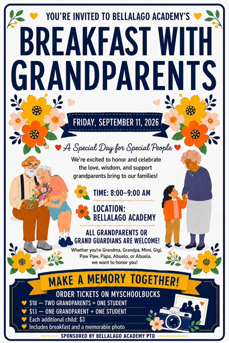 Last Call for Tickets to our Breakfast with Grandparents