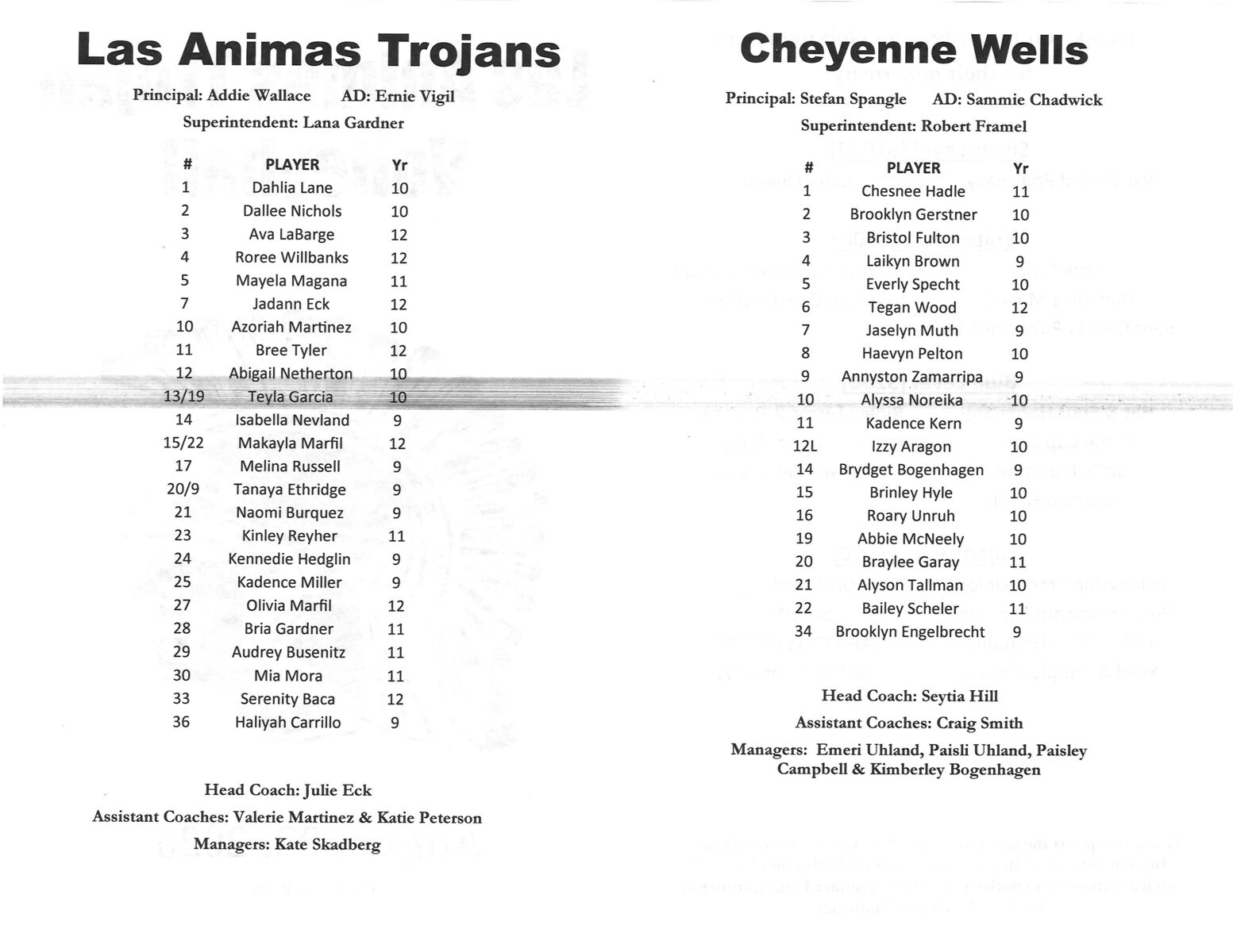 High School Volleyball vs Cheyenne Wells this Saturday! 