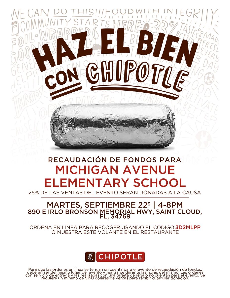 MAES PBIS Chipotle Fundraiser