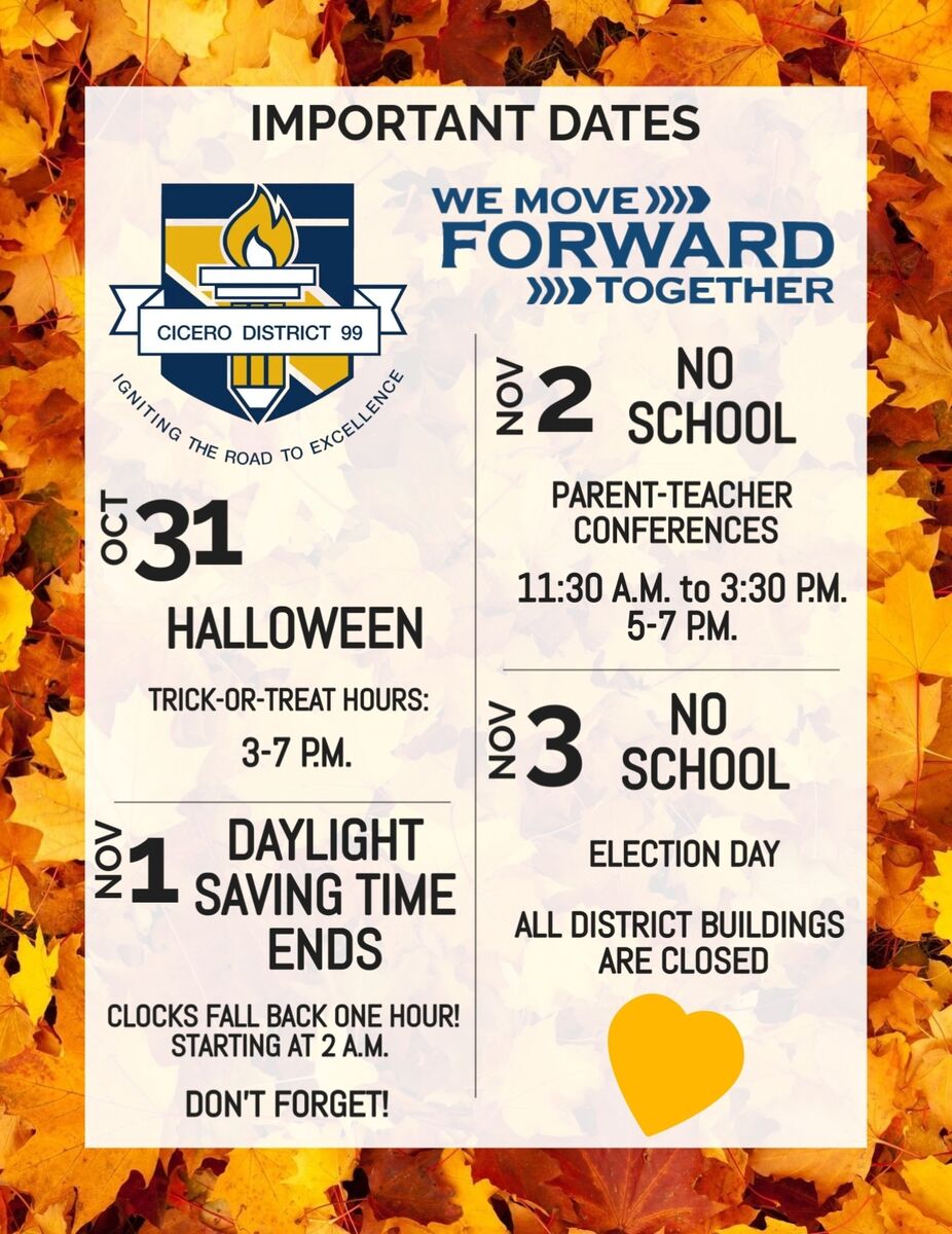 📅 IMPORTANT DATES TO REMEMBER 🍂