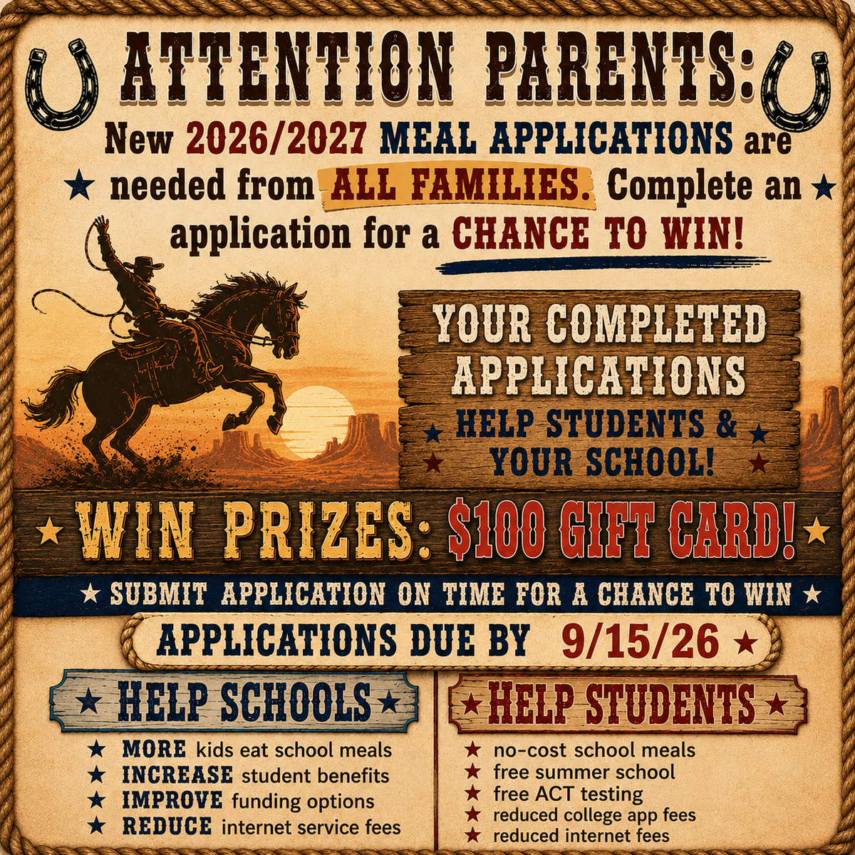 Please Complete A Meal Application